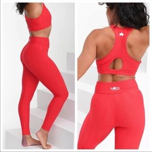 Booty by Brabants croco leggings ankle length/Red
